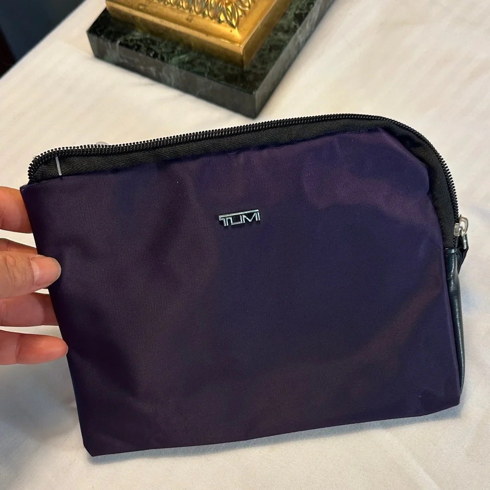 Tumi Purple Nylon Toiletry Pouch for Men